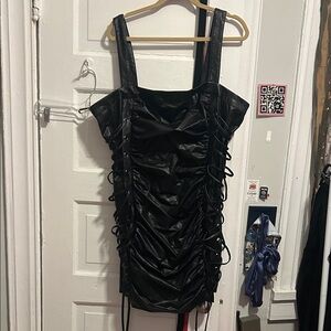 Forever 21 Black Faux Leather Dress
